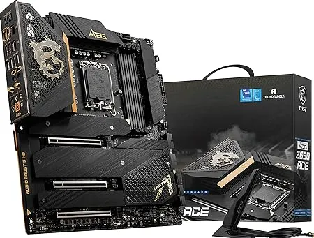 intel MSI MEG Z690 ACE ATX Gaming Motherboard - Intel WiFi 6E, Powerful Performance, Reliable Connectivity, Sleek Design, Supports 14th/13th/12th Gen Intel Core Processors, 9+1+2 Phase 105A SPS, DDR5 Boost