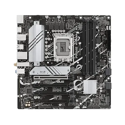 ASUS PRIME B760M-A AX LGA 1700(Intel® 12th&13th Gen) microATX motherboard (PCIe® 4.0, 2xM.2 slots, DDR5,Realtek 2.5 Gb LAN,WiFi 6, DP,rear USB 3.2 Gen 2, front USB 3.2 Gen 1 Type-C®)