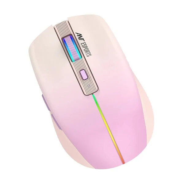 Ant Esports GM400W RGB Gaming Mouse Light Pink