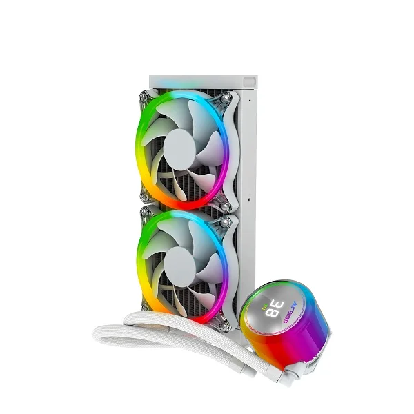 Ant Esports ICE Chroma 240 ARGB 240mm ARGB Liquid Cooler I AIO – White