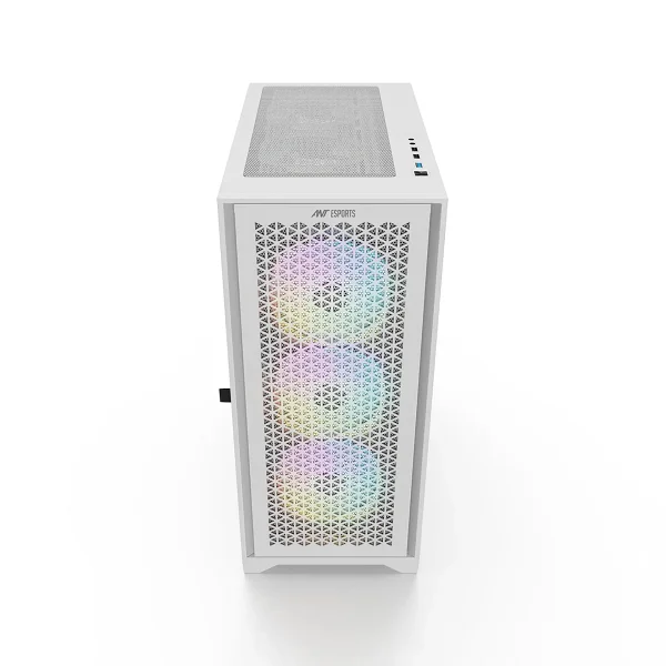 Ant Esports ICE-4000RGB Mid Tower Gaming Cabinet (White)