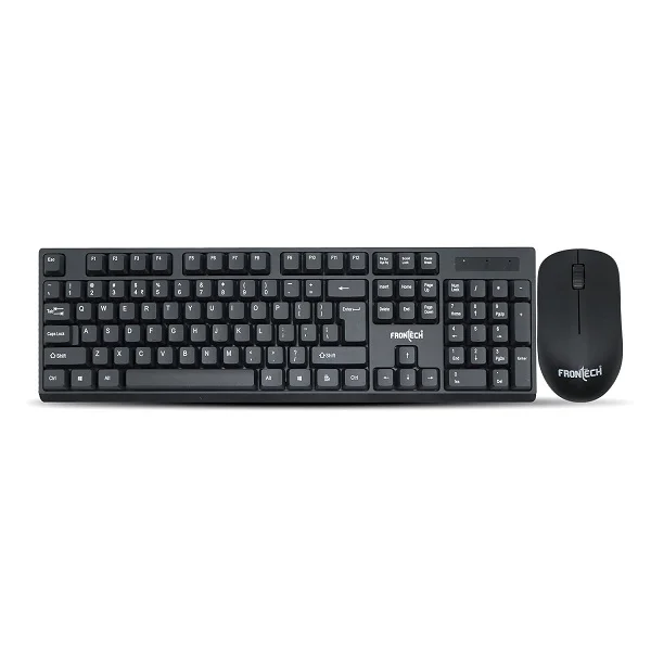 FRONTECH Wireless Keyboard and Mouse Combo (KB-0028, Black)