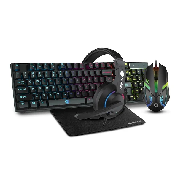 FRONTECH KB-0038 Gaming 4 in 1 Gaming Combo Set of Gaming Keyboard with RGB LED backlit, Mouse