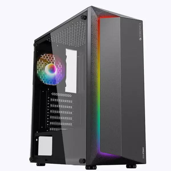 ZEBRONICS Zeb Atomic GAMING CABINET (Black)