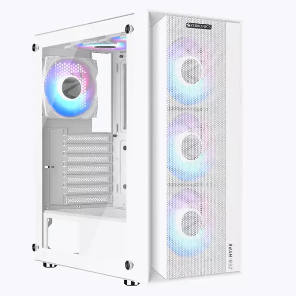 ZEBRONICS Zeb Hype GAMING CABINET (White)