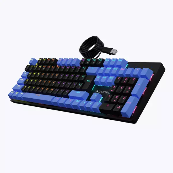 ZEBRONICS Zeb Nitro Plus (ZEB-K4001M) KEYBOARD (Black+Blue)