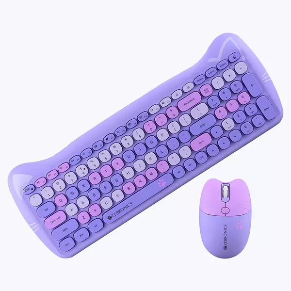 ZEBRONICS Zeb Companion 303 KEYBOARD AND MOUSE COMBO (Purple)