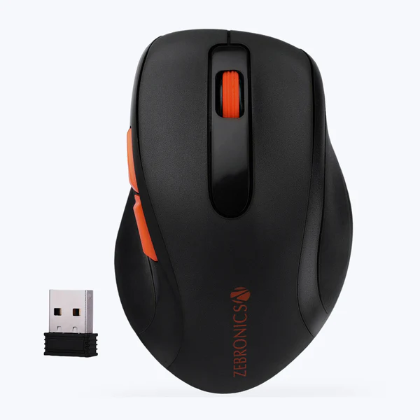 ZEBRONICS CURVE WIRELESS MOUSE BLACK